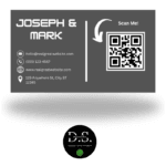 Black & White QR Business Card - Customizable Templates, Digital Downloads