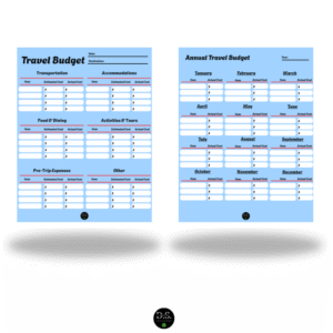 Customizable Travel Budget Planner - Monthly Budget Planner