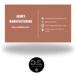Brown Manufacturing Style - Custom Business Cards