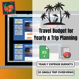 Budget Travel Spreadsheet for Yearly & Trip Planning, ID: 2531