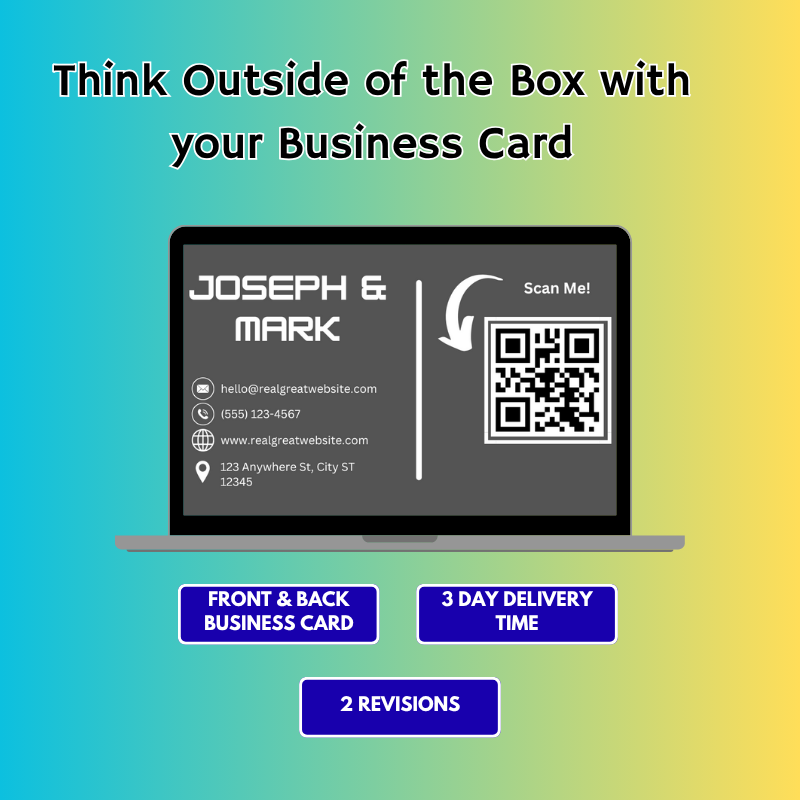 Custom Design Business Cards Service - What My Service Includes